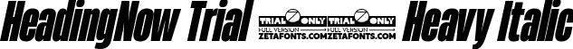 HeadingNow Trial 38 Heavy Italic font - HeadingNowTrial-38HeavyItalic.ttf