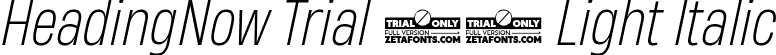 HeadingNow Trial 52 Light Italic font - HeadingNowTrial-52LightItalic.ttf