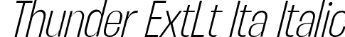 Thunder ExtLt Ita Italic font - Thunder-ExtraLightLCItalic.ttf