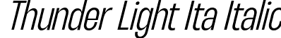 Thunder Light Ita Italic font - Thunder-LightLCItalic.otf