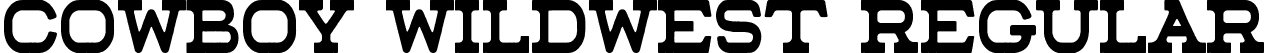 COWBOY WILDWEST Regular font - COWBOYWILDWEST.ttf