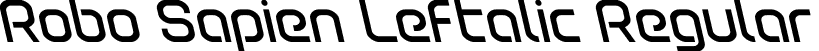 Robo Sapien Leftalic Regular font - robosapienleft.otf