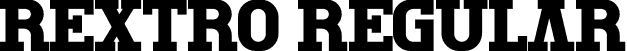 REXTRO Regular font - rextro.ttf