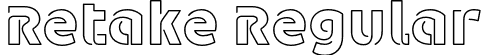 Retake Regular font - Retake.otf