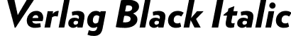 Verlag Black Italic font - Verlag-BlackItalic.otf