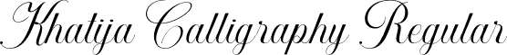 Khatija Calligraphy Regular font - Khatija Calligraphy.ttf