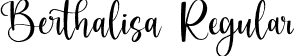 Berthalisa Regular font - Berthalisa.otf