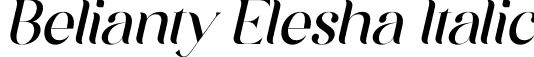 Belianty Elesha Italic font - Belianty Elesha Italic.otf