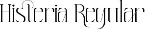 Histeria Regular font - Histeria.ttf