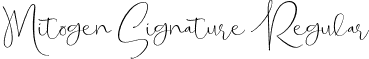 Mitogen Signature Regular font - Mitogen Signature.otf