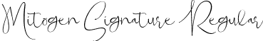 Mitogen Signature Regular font - Mitogen Signature.ttf