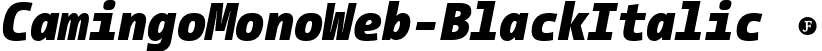 CamingoMonoWeb-BlackItalic  font - CamingoMonoWeb-BlackItalic.ttf