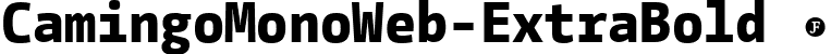 CamingoMonoWeb-ExtraBold  font - CamingoMonoWeb-ExtraBold.ttf