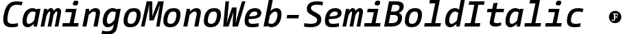 CamingoMonoWeb-SemiBoldItalic  font - CamingoMonoWeb-SemiBoldItalic.ttf