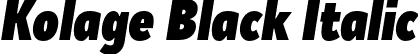 Kolage Black Italic font - Kolage-BlackItalic.otf