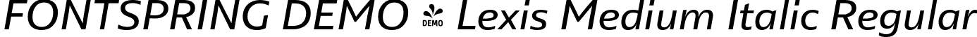 FONTSPRING DEMO - Lexis Medium Italic Regular font - Fontspring-DEMO-lexis-mediumitalic.otf