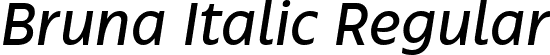 Bruna Italic Regular font - Bruna Italic.ttf