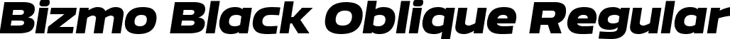 Bizmo Black Oblique Regular font - Bizmo Black Oblique.ttf