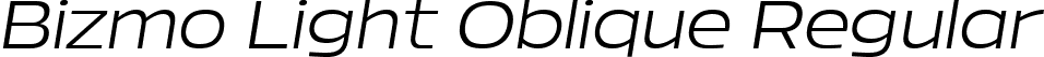 Bizmo Light Oblique Regular font - Bizmo Light Oblique.ttf