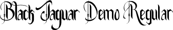 Black Jaguar Demo Regular font - BlackJaguarDemoRegular.ttf