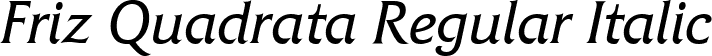 Friz Quadrata Regular Italic font - Friz Quadrata Italic.ttf