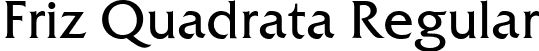 Friz Quadrata Regular font - Friz Quadrata Regular.ttf