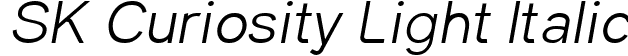 SK Curiosity Light Italic font - SKCuriosity-LightItalic.ttf