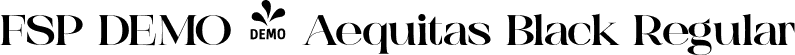 FSP DEMO - Aequitas Black Regular font - DEMO-aequitas-black-regular.otf