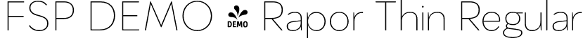 FSP DEMO - Rapor Thin Regular font - Fontspring-DEMO-rapor-thin.otf