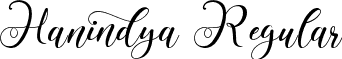 Hanindya Regular font - Hanindya.otf