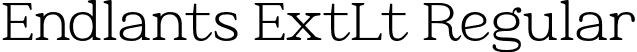 Endlants ExtLt Regular font - Endlants-ExtraLight.otf