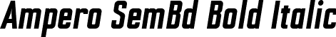 Ampero SemBd Bold Italic font - Ampero-BoldItalic.ttf