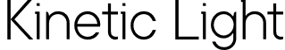 Kinetic Light font - Kinetic-Light.otf