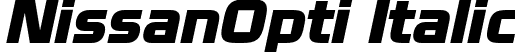 NissanOpti Italic font - NissanOpti-Italic.otf