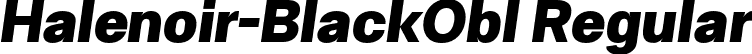 Halenoir-BlackObl Regular font - Halenoir-BlackObl.otf