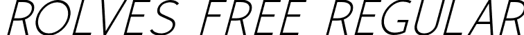 Rolves Free Regular font - Rolves Italic.otf