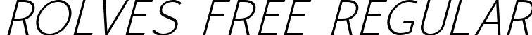 Rolves Free Regular font - Rolves Italic.ttf