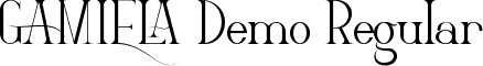 Gamiela Demo Regular font - GamielaDemoRegular.ttf