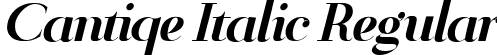 Cantiqe Italic Regular font - Cantiqe Italic.ttf