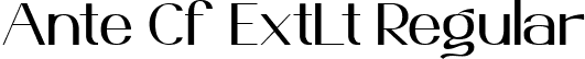 Ante Cf ExtLt Regular font - AnteCf ExtraLight.ttf