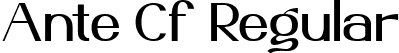 Ante Cf Regular font - AnteCf Regular.ttf