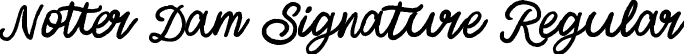 Notter Dam Signature Regular font - Notter Dam Signature.ttf