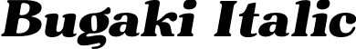 Bugaki Italic font - Bugaki-Italic.otf