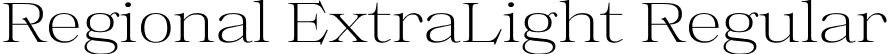 Regional ExtraLight Regular font - Regional-ExtraLight.otf