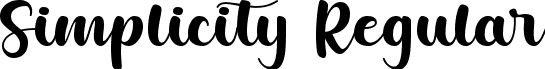 Simplicity Regular font - Simplicity.ttf