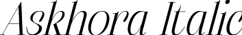 Askhora Italic font - Askhora-Italic.otf