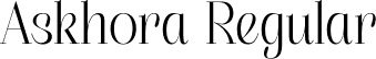 Askhora Regular font - Askhora.otf