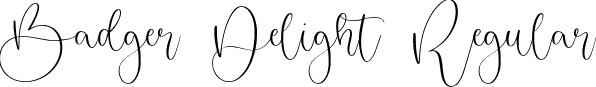 Badger Delight Regular font - Badger Delight.ttf