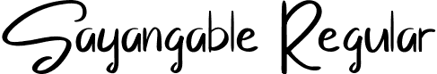 Sayangable Regular font - Sayangable.ttf