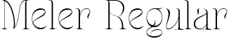 Meler Regular font - meler.ttf